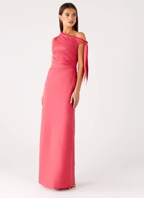 Marella Maxi Dress - Coral Fashion Ensemble Shared Glow Sustainable-Lining Marella Maxi Dress - Coral