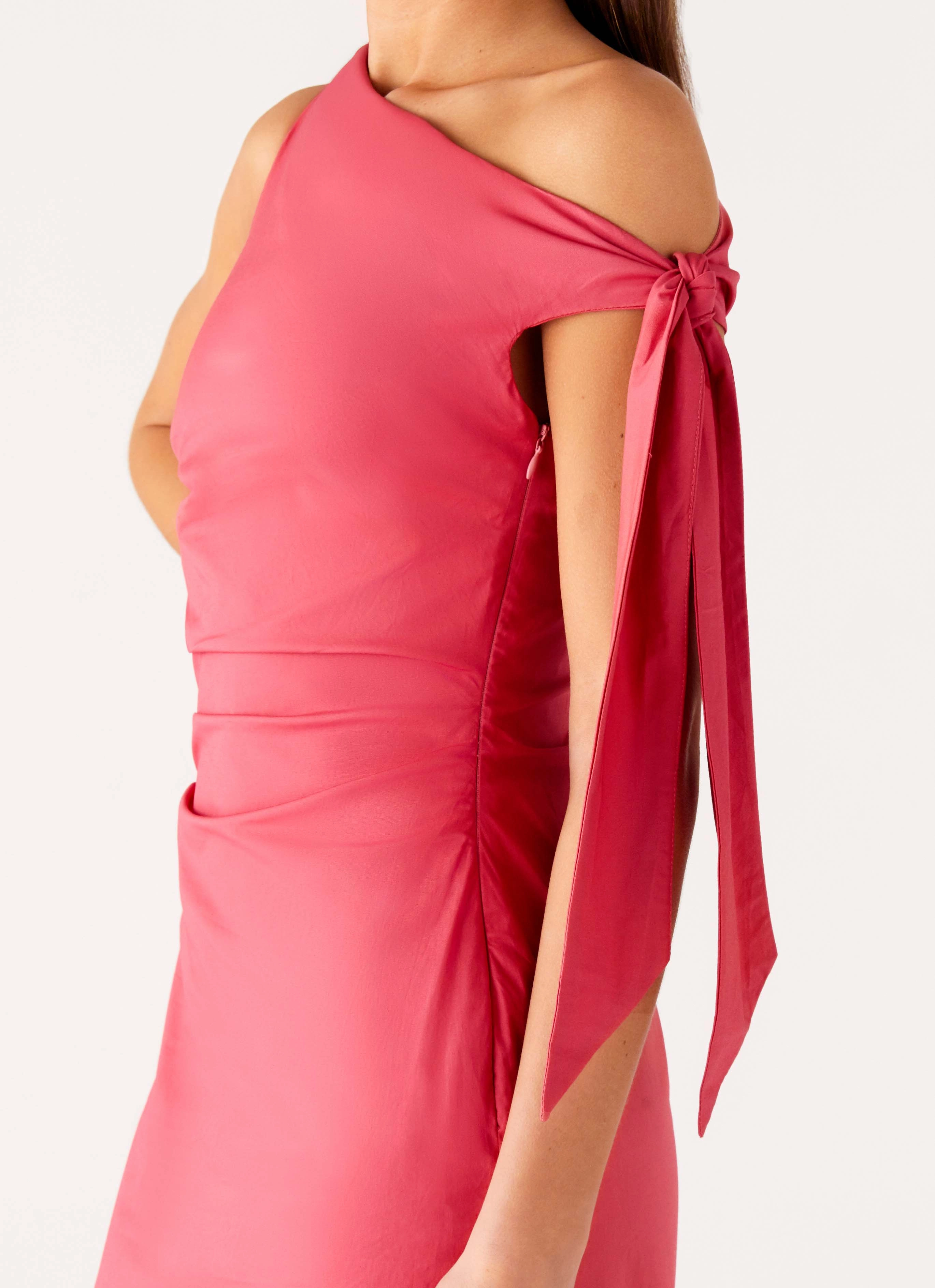 Marella Maxi Dress - Coral Relaxed Waist Warm Palette