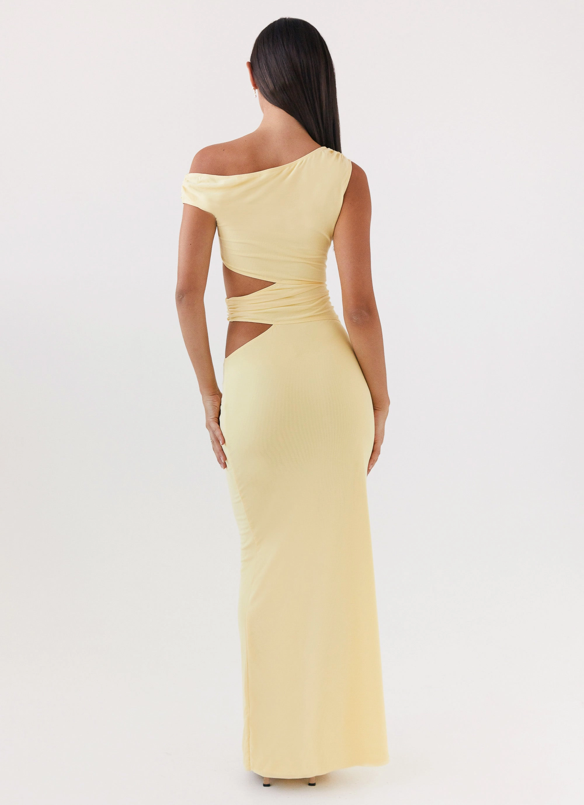 Shore Time Margot One Shoulder Maxi Dress - Yellow