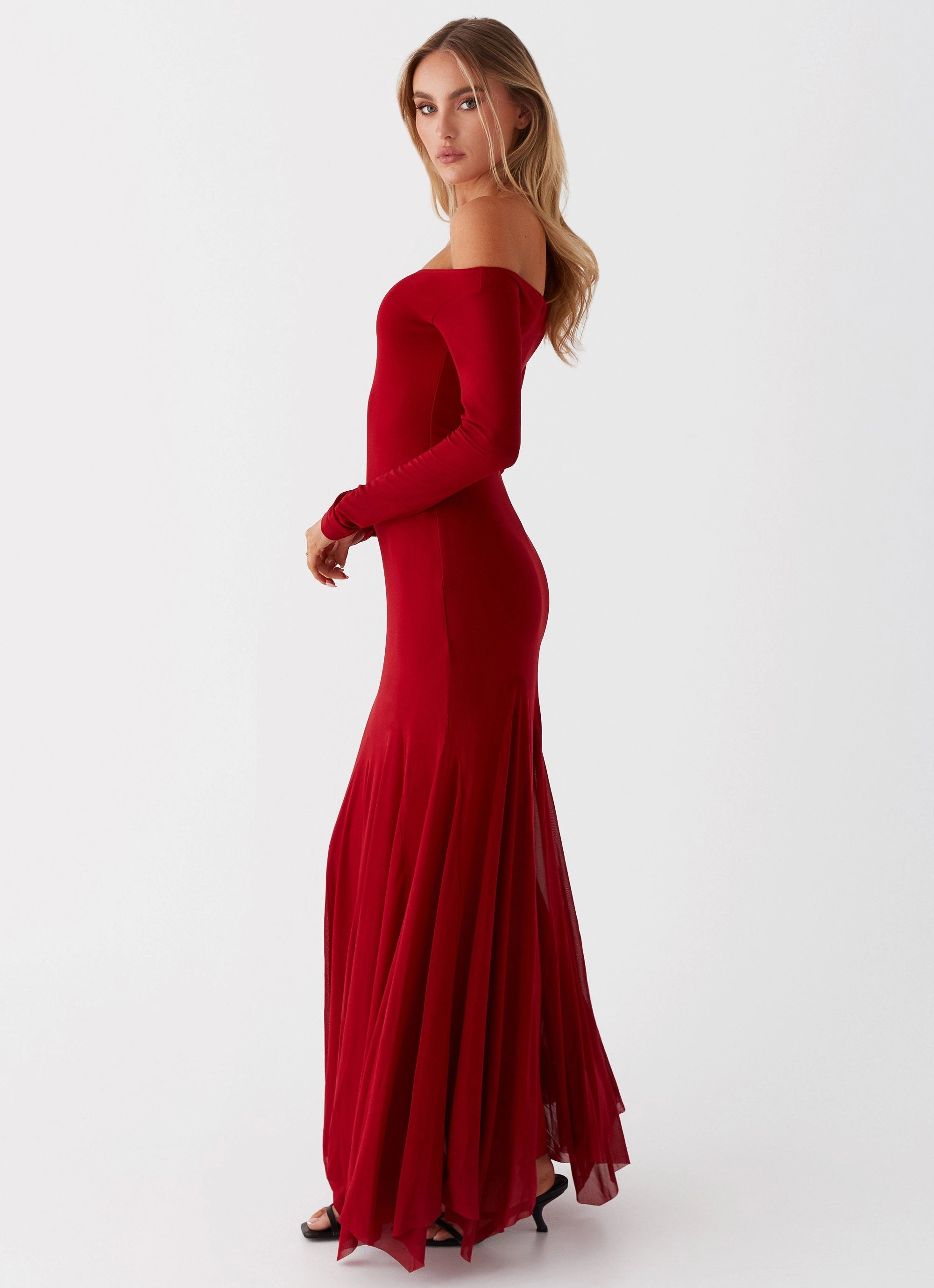 Maribel Maxi Dress - Red Daily Mood Office Glam