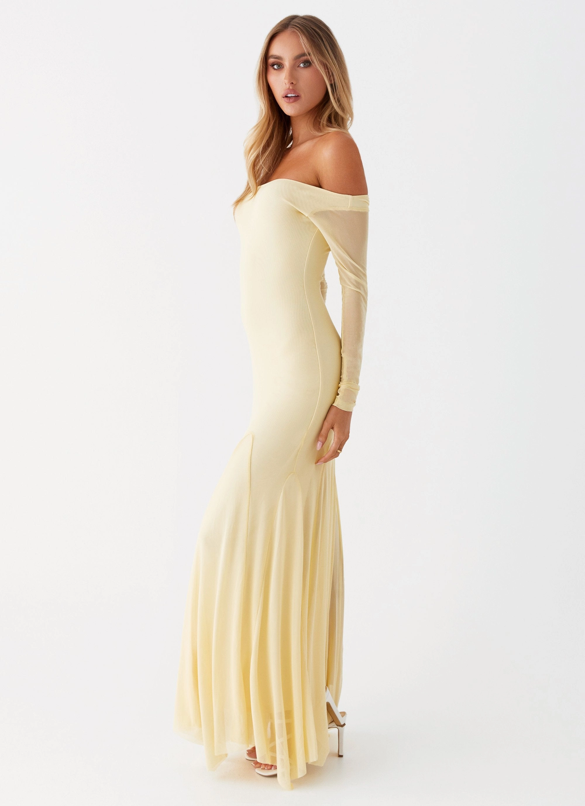 Maribel Maxi Dress - Yellow Smooth Blend Cotton Touch
