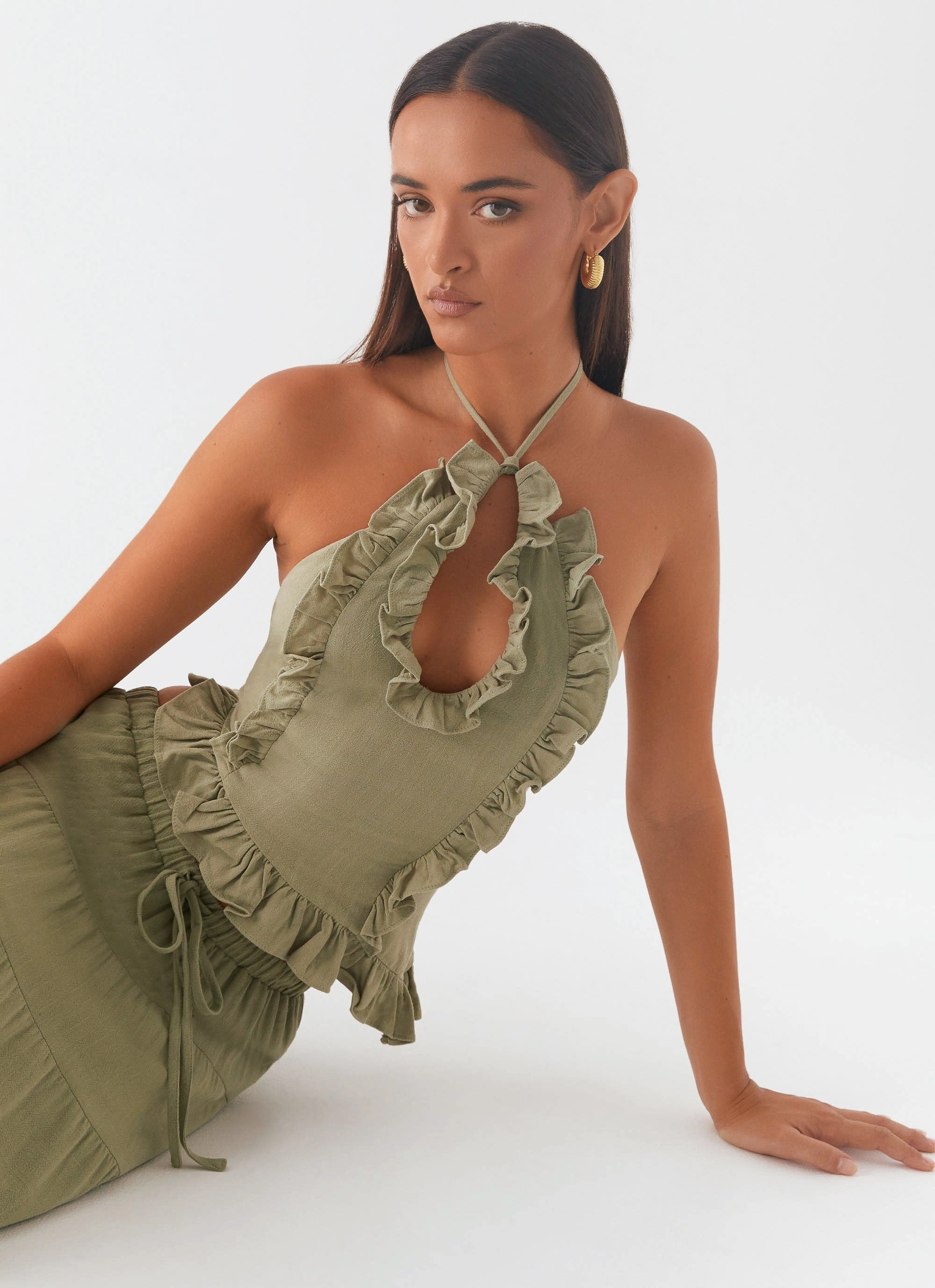 Mariella Linen Top - Sage DoubleStitchedSeams