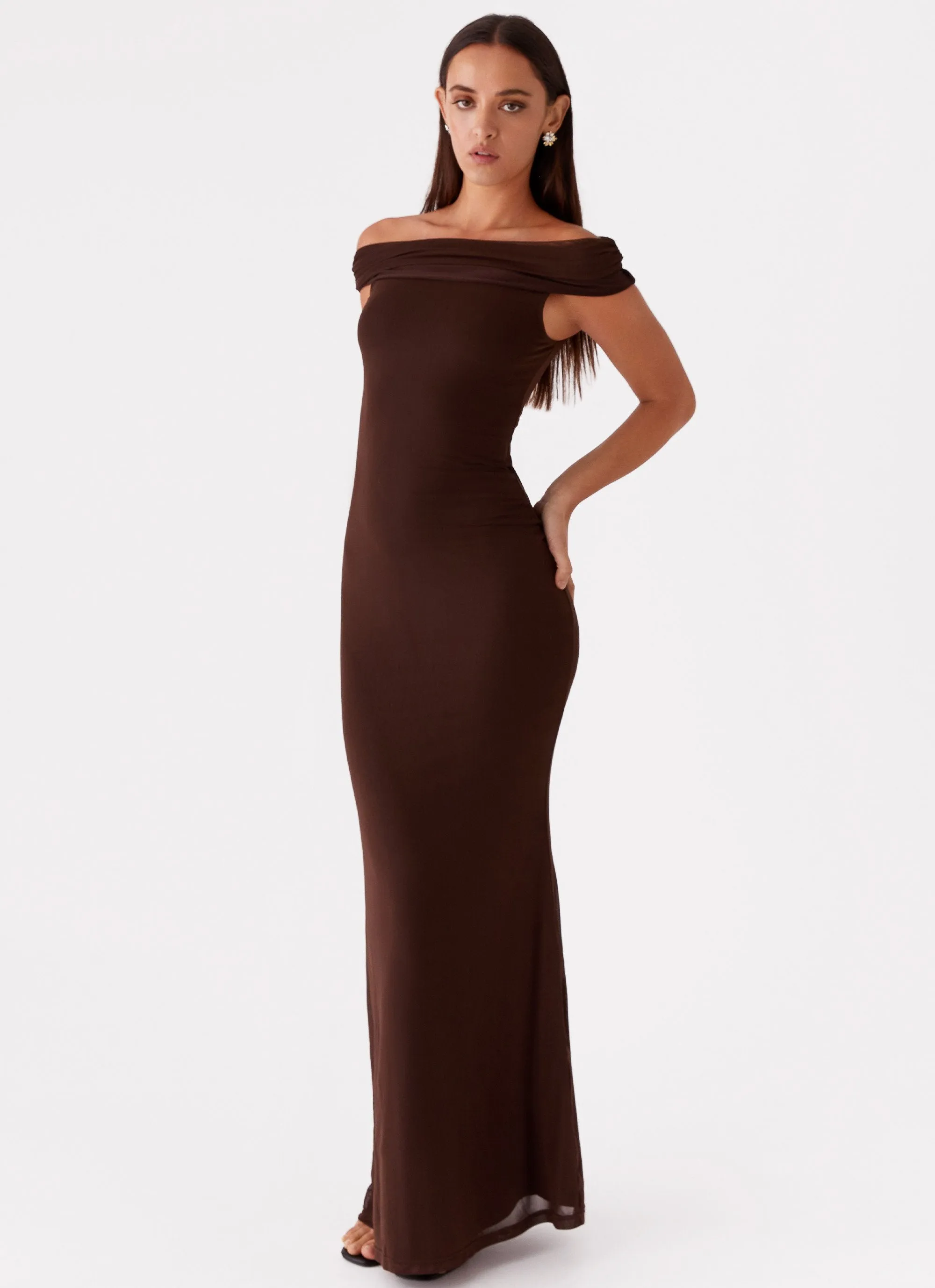 Anti Pill Technology Marilyn Maxi Dress - Chocolate