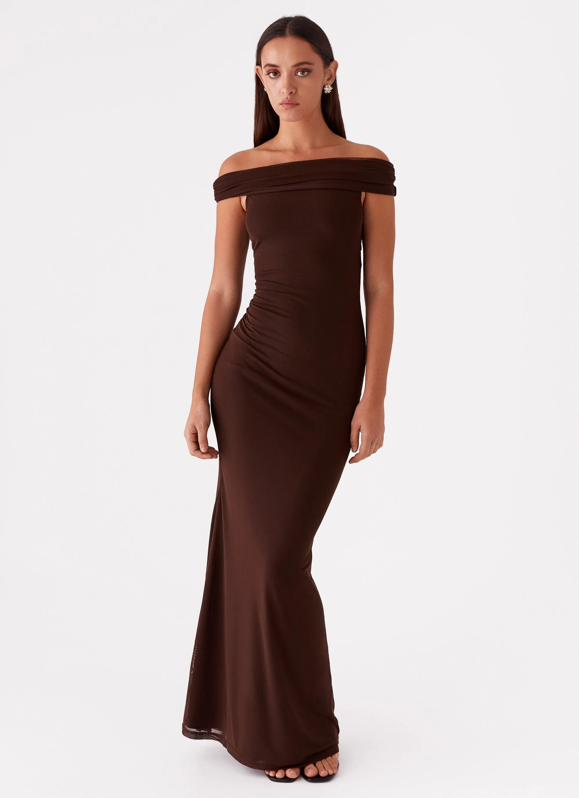UV Protective Coating Marilyn Maxi Dress - Chocolate