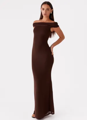 Marilyn Maxi Dress - Chocolate Dark Hue Anti Pill Technology Marilyn Maxi Dress - Chocolate
