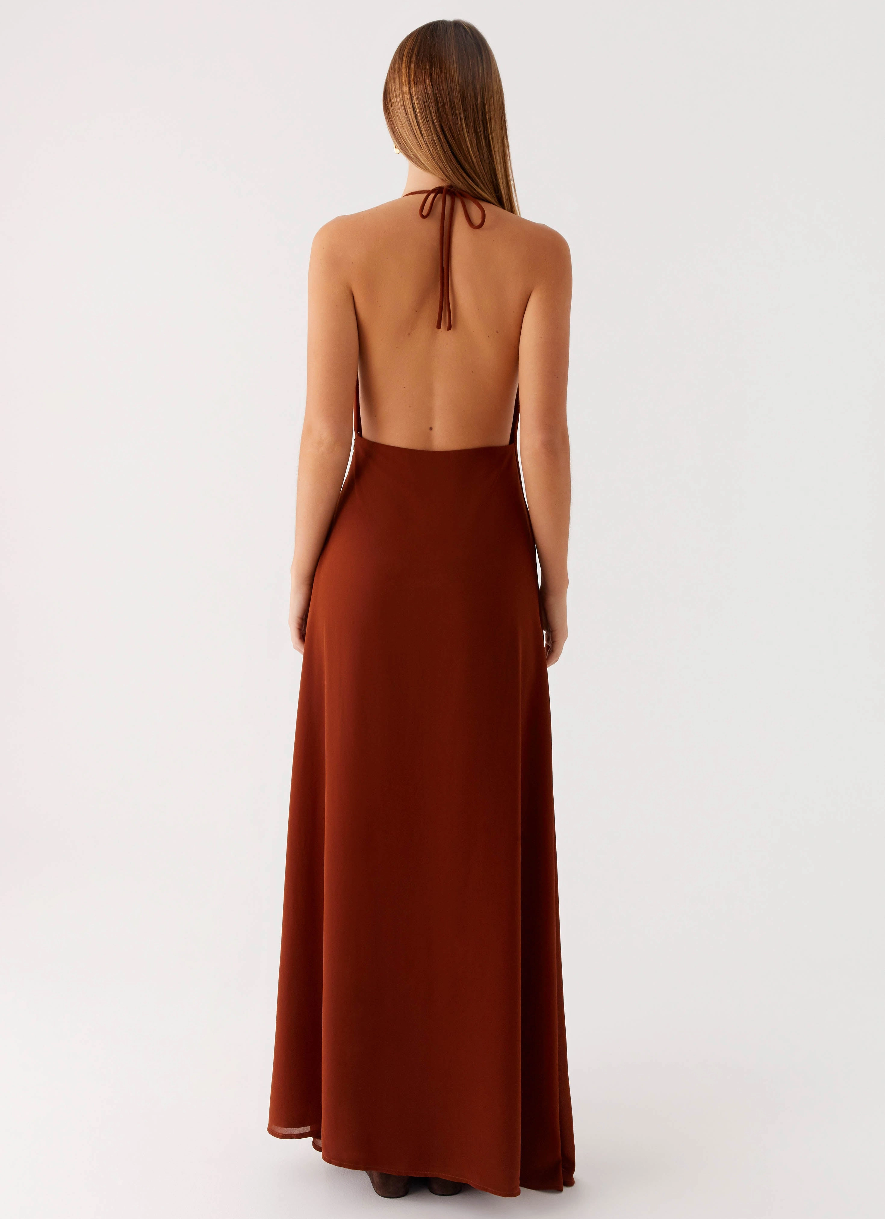Comfortable Design Wear Marjoram Maxi Dress - Chocolate