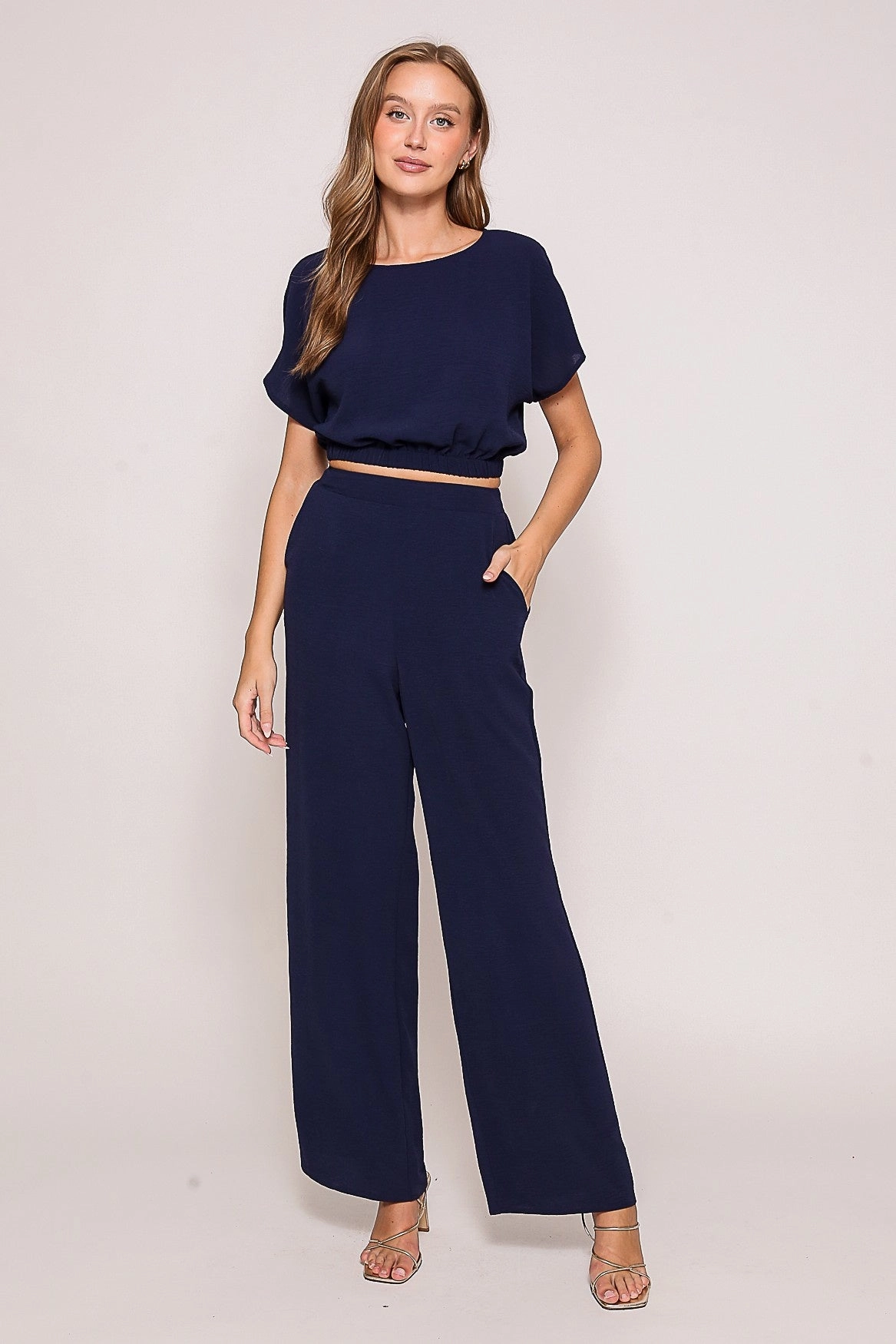 Market Find Top- Navy (FINIAL SALE) Eco friendly materials