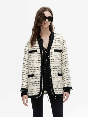 Marled Tweed Puffer Coat Marled Tweed Puffer Coat