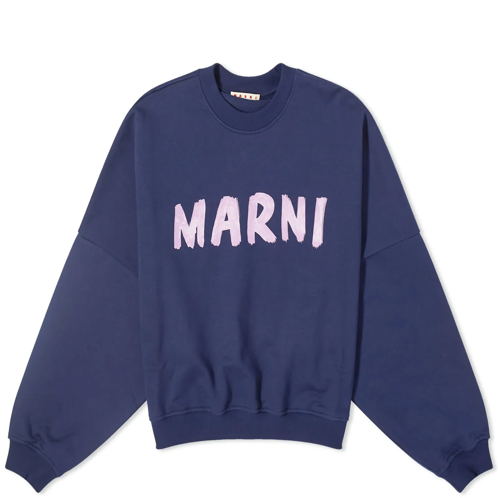 Marni Logo Sweatshirt in Blue Kyanite