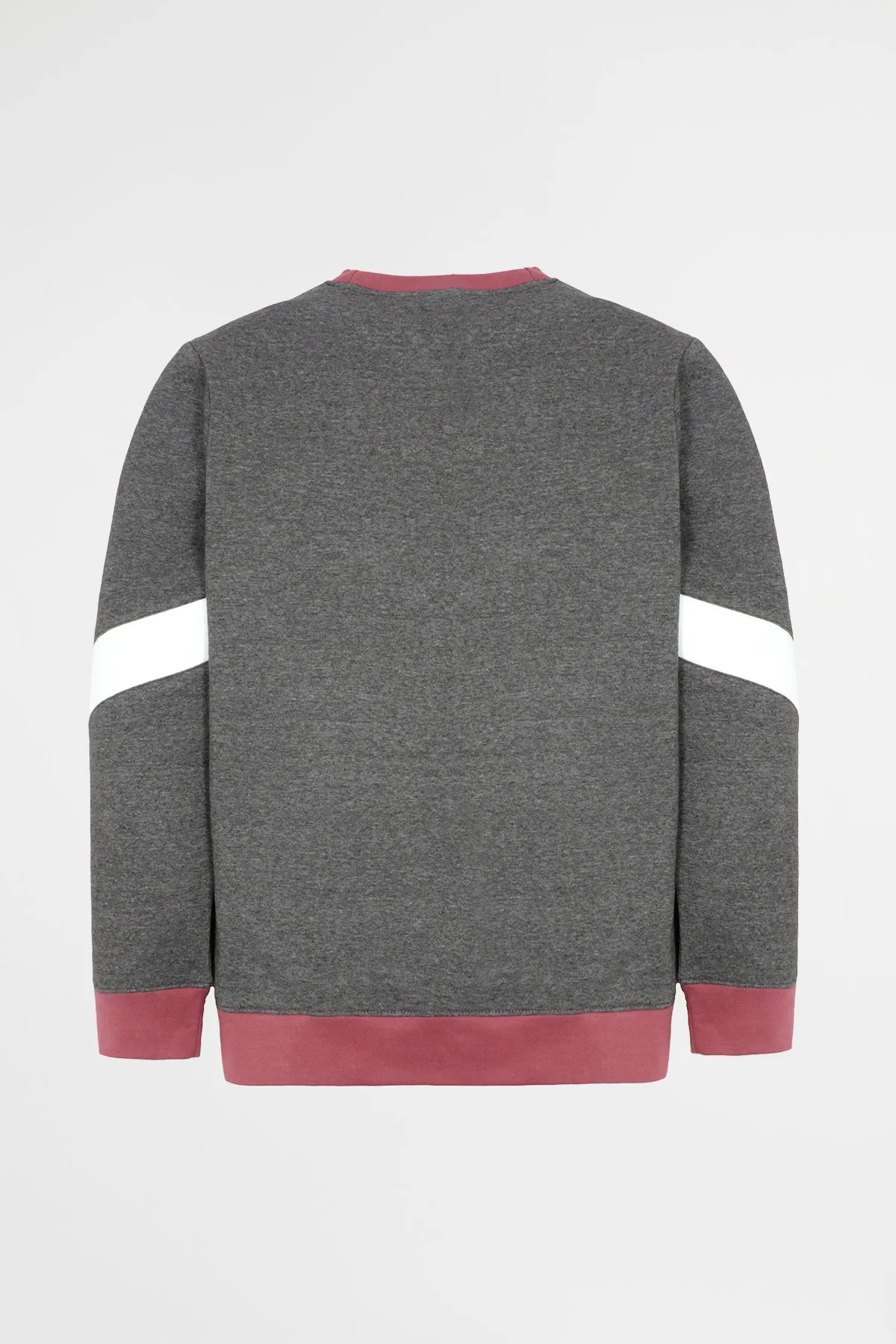 Maroon Color Block Sweatshirt (Plus Size) - W22 - MSW074P
