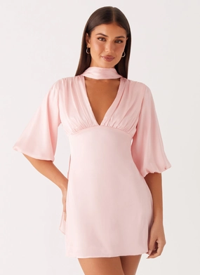 Mary Mini Dress - Pink Tailored Wear Free Shape Mary Mini Dress - Pink