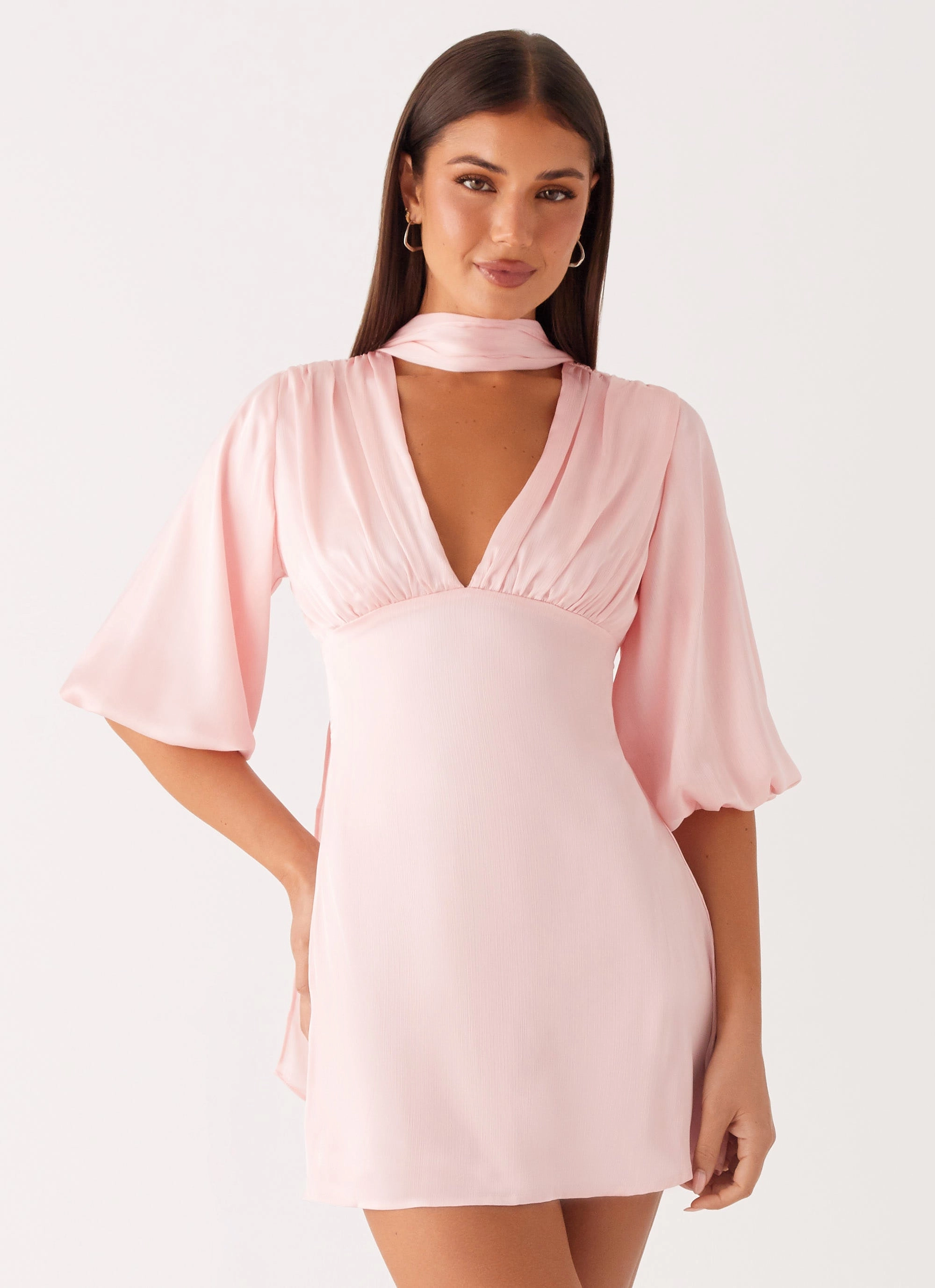 Free Shape Mary Mini Dress - Pink