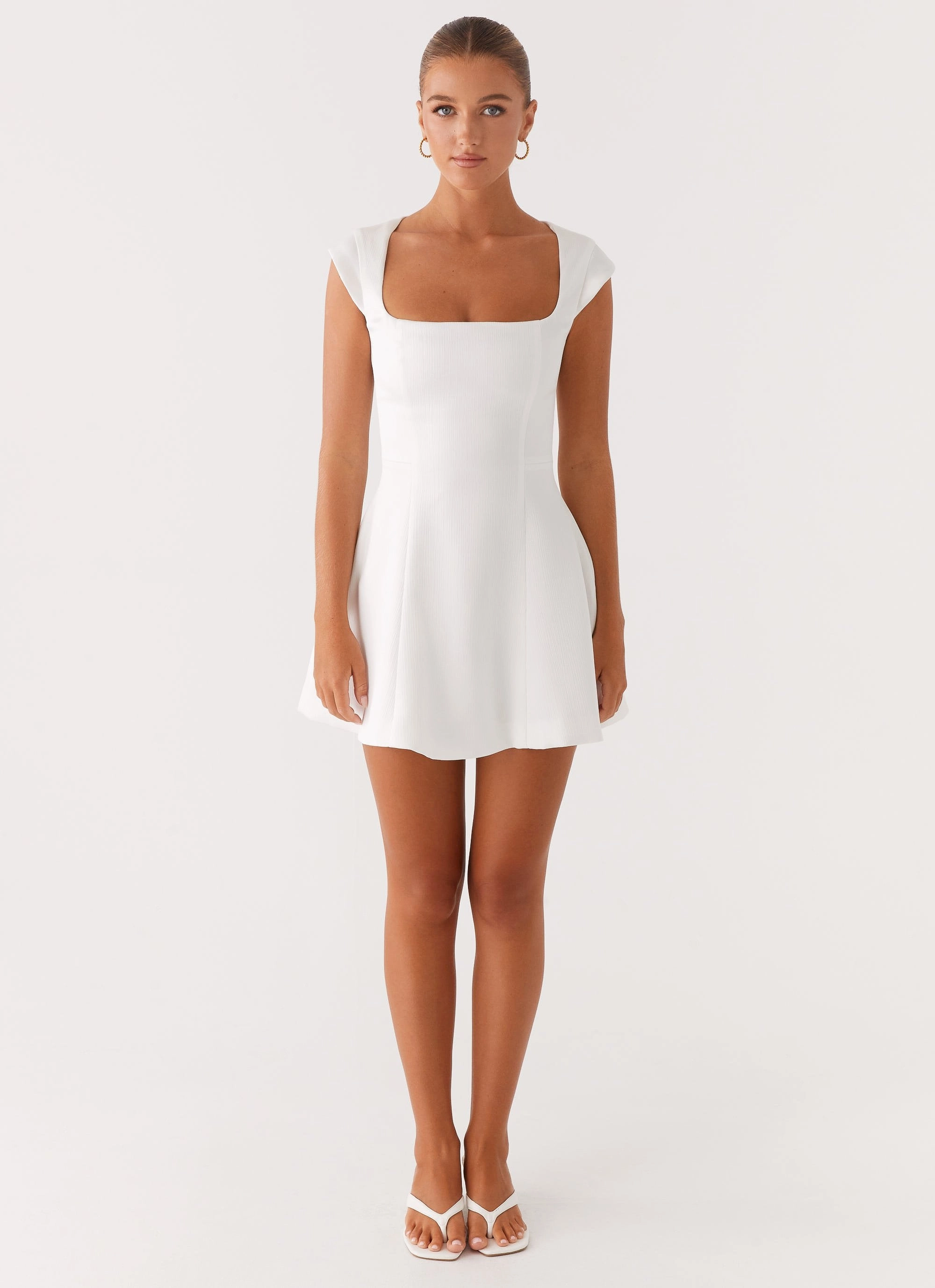 Simple Elegance Simple Chic Maryjane Mini Dress - White