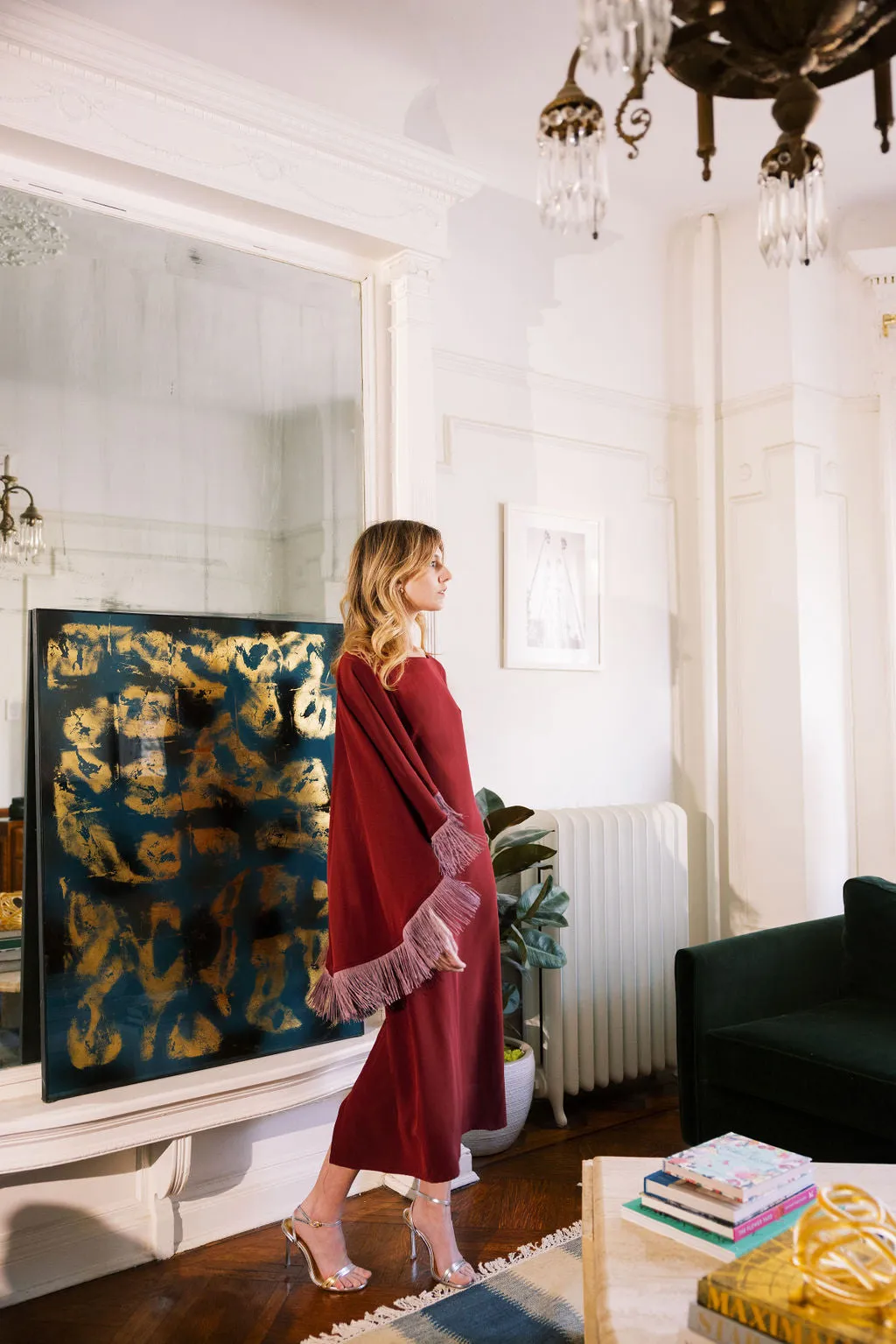 Bell-Sleeve Water-Repellent-Finish MASON by MASON'S DAUGHTER Marcia Midi Dress