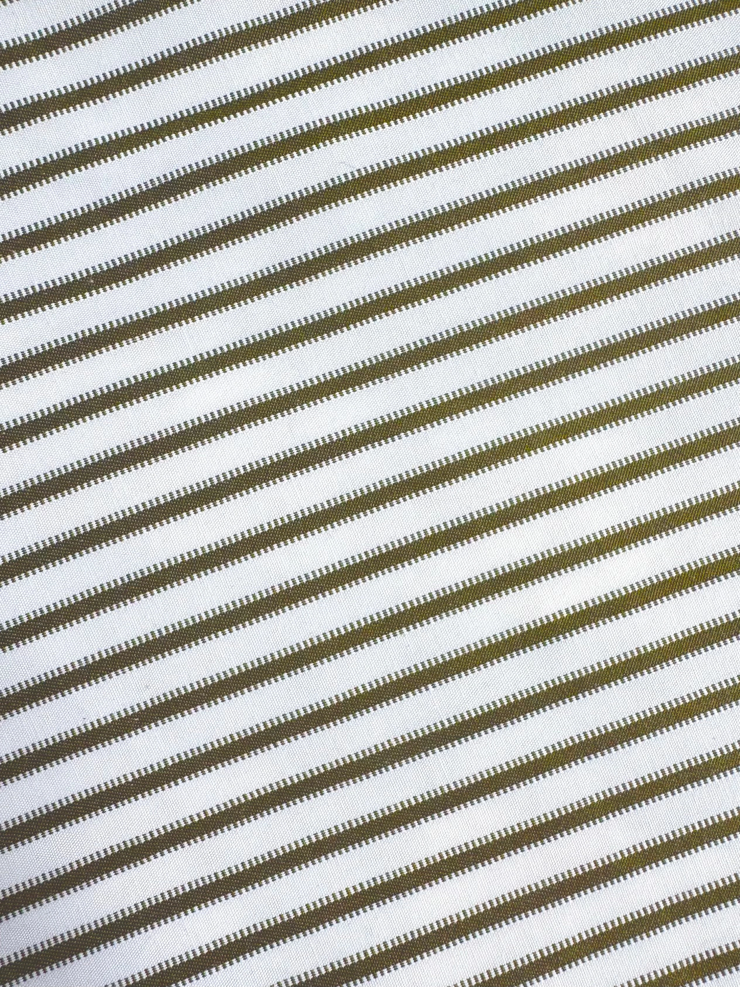 MASON'S DAUGHTER | the French Cuff Boyfriend Shirt, Olive and Ivory Striped Poplin Chilly Wear