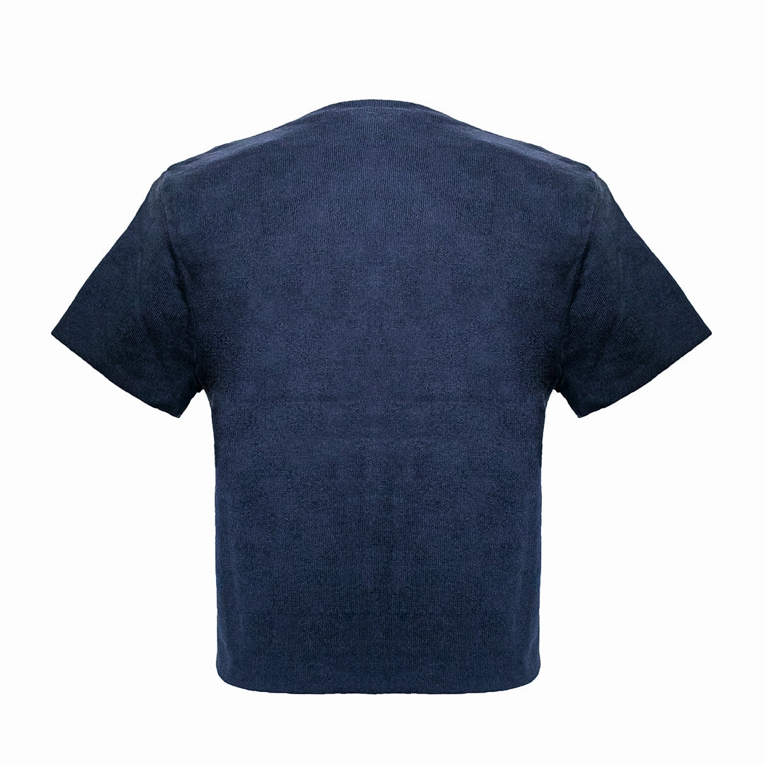 Flex Fit Shoulder Construction CollapsibleFrame MASON'S DAUGHTER Stella Knit Top, Navy