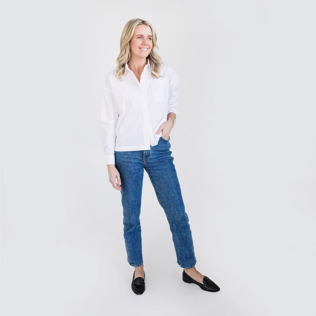 Seamless Technology MASON'S DAUGHTER the French Cuff Boyfriend Shirt, White Poplin