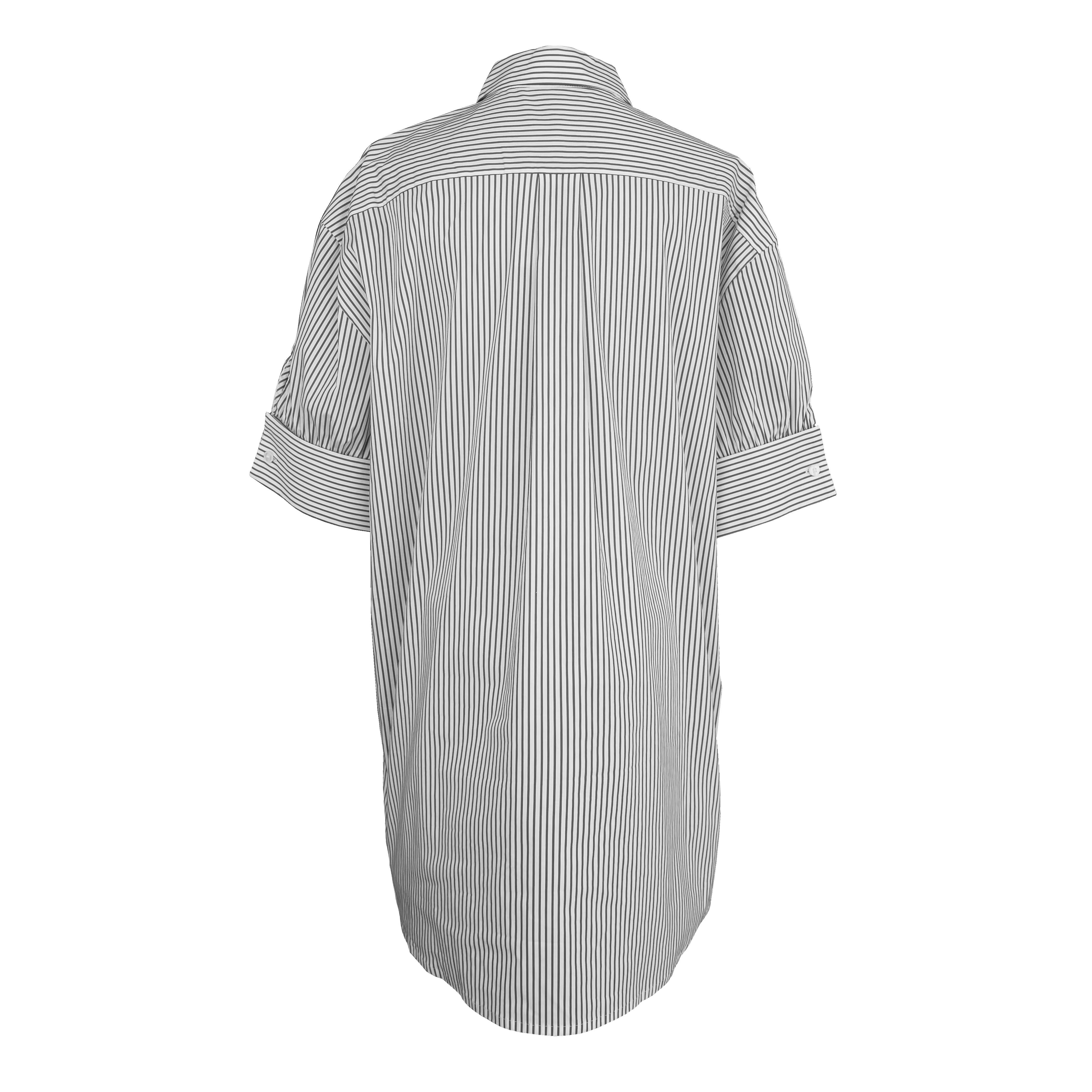 MASON'S DAUGHTER | Anna Dress, Black and White Striped Poplin Vibrant color dress Golden Scene