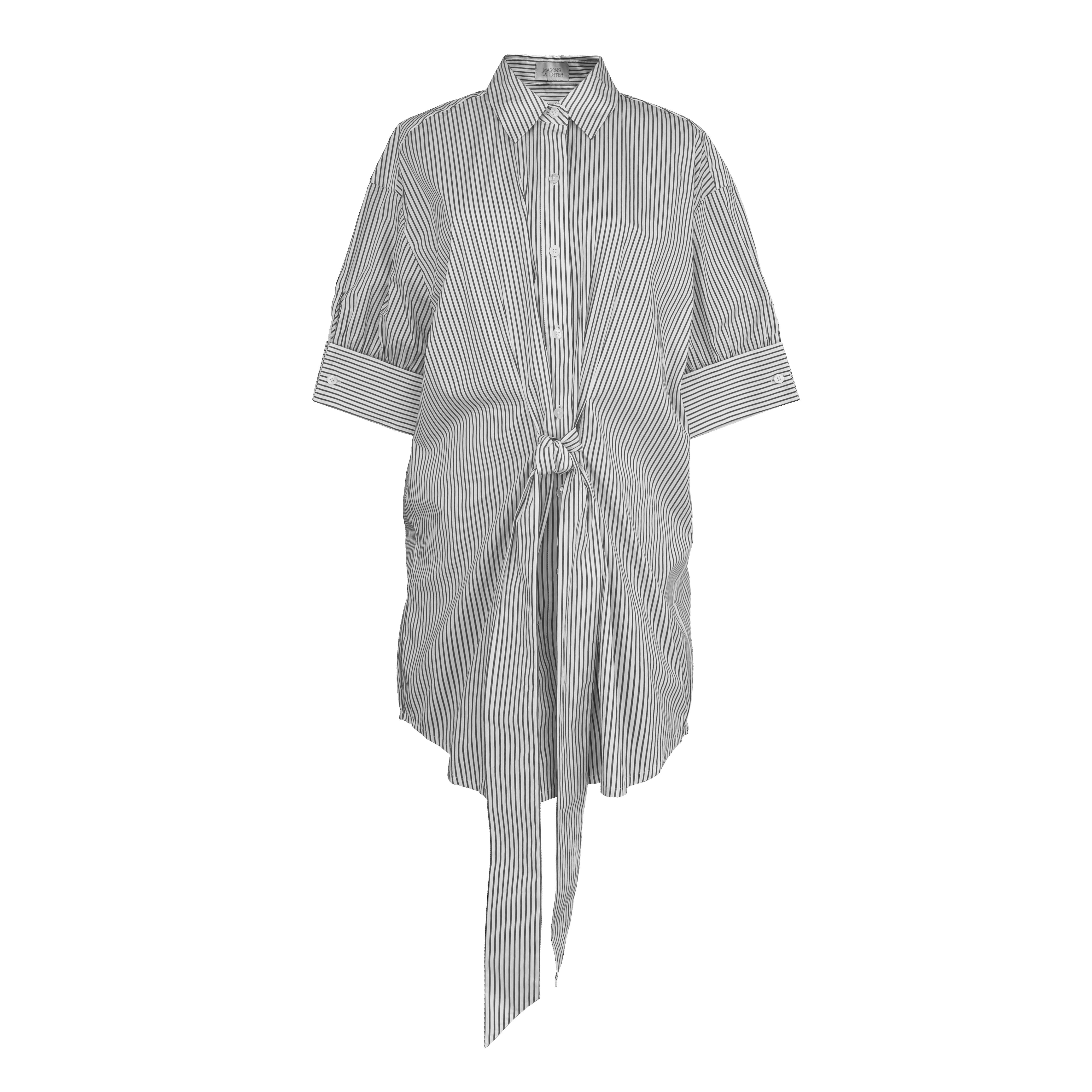 Chilly Comfort MASON'S DAUGHTER | Anna Dress, Black and White Striped Poplin