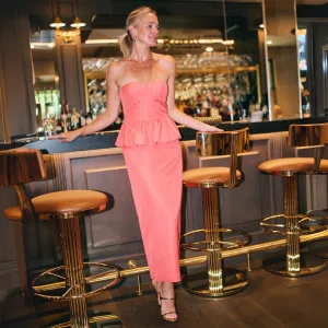 MASON'S DAUGHTER | Tilly Dress, Coral Moire Evening-Wear