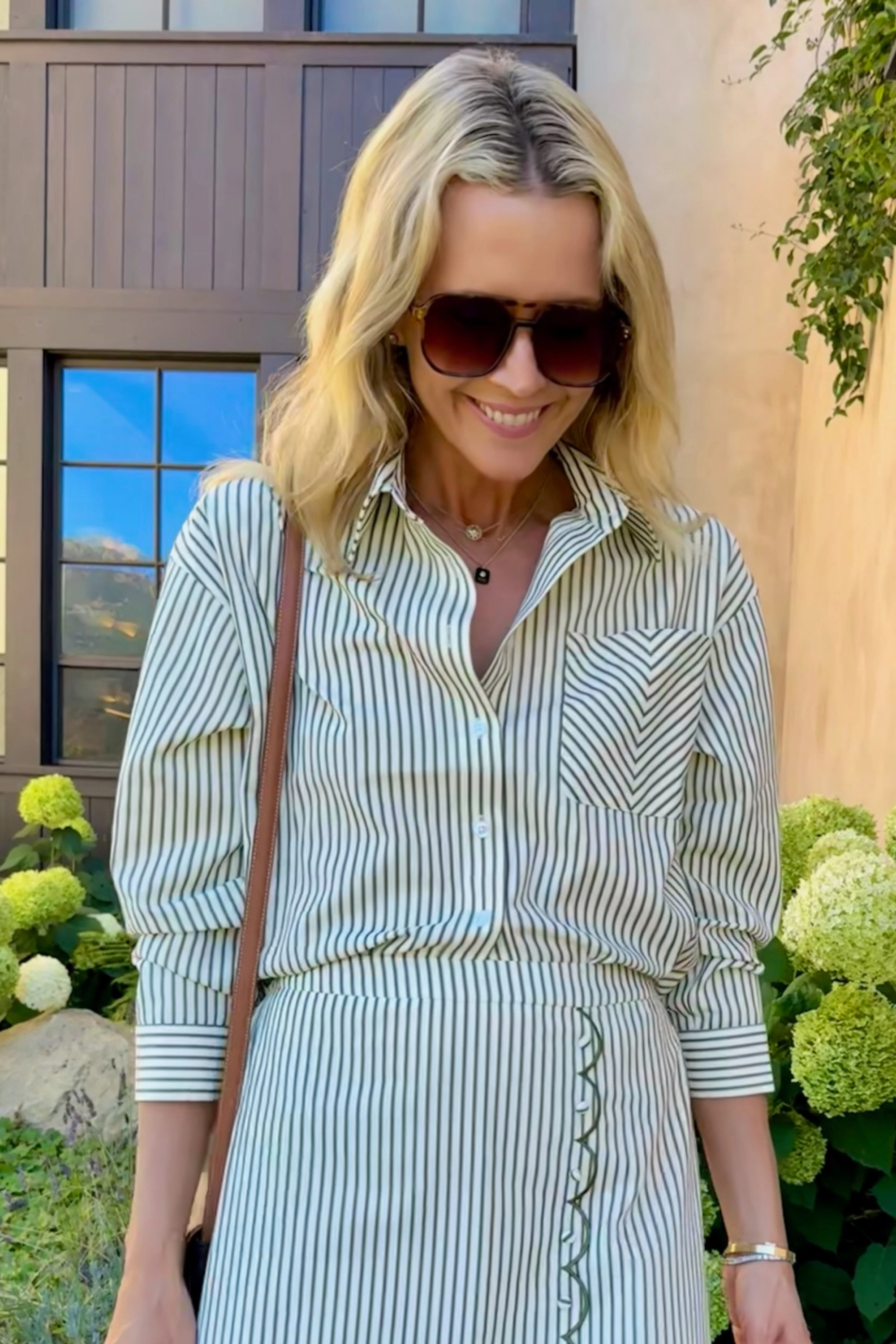 MASONS DAUGHTER | Ellie Skirt, Olive & Ivory Striped Chilly Day Layers