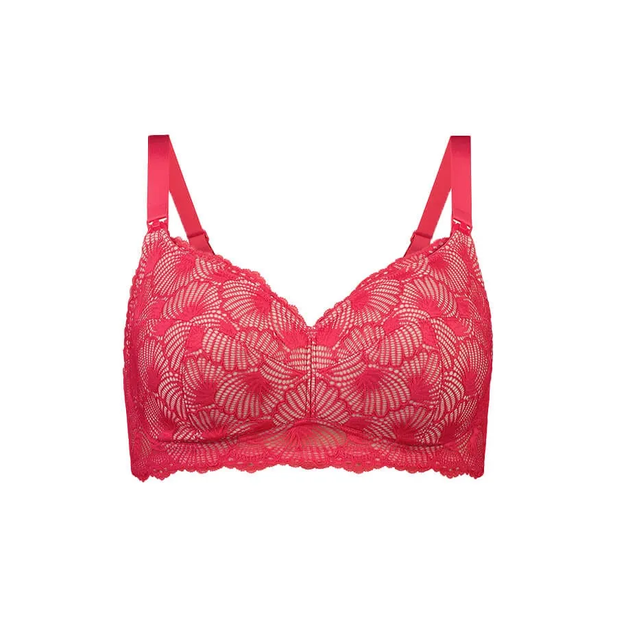 Maternity Premium Support Bra (Leakproof) - Festival Red
