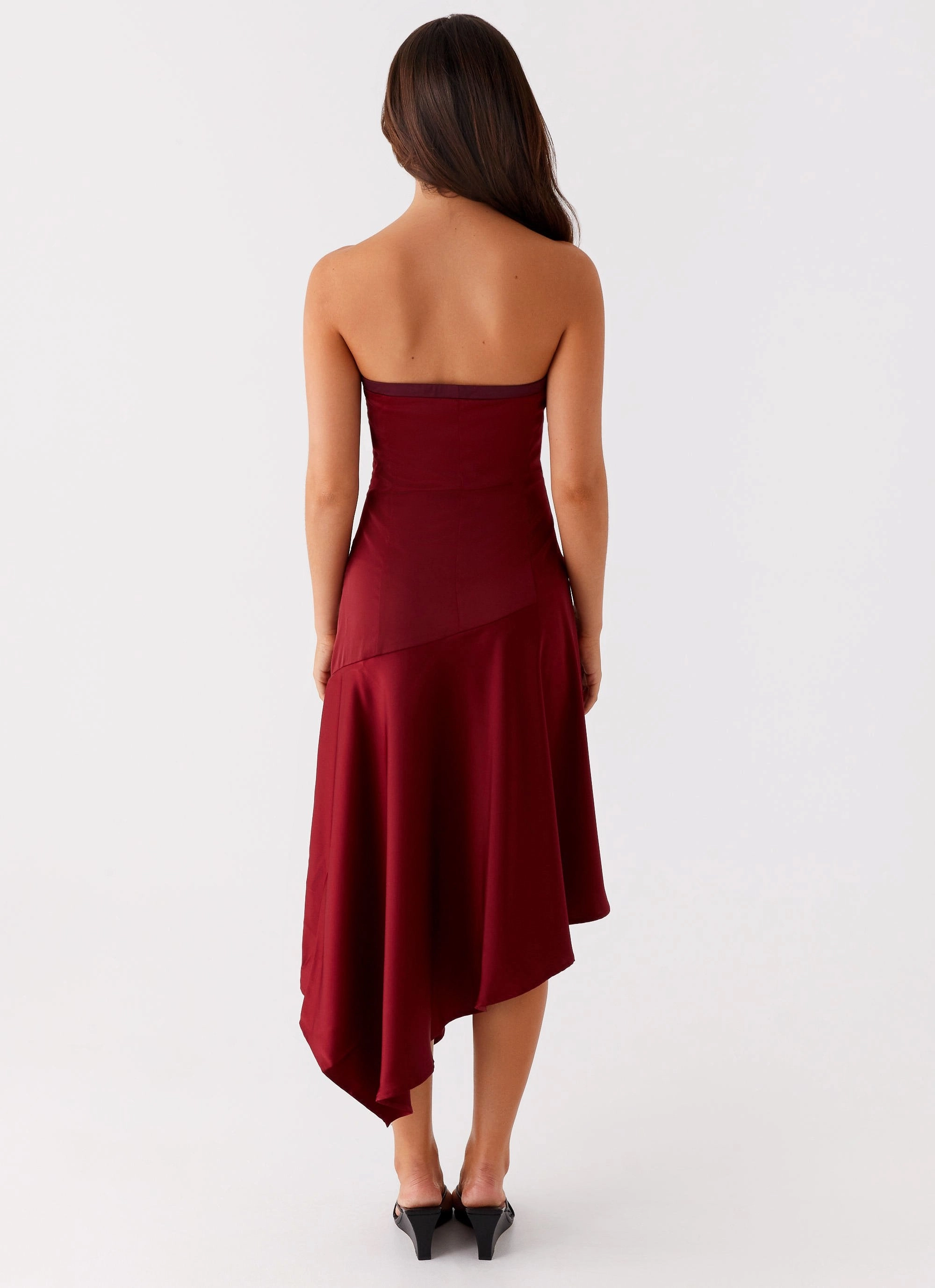 Matisse Midi Dress - Red Smart Waist Design