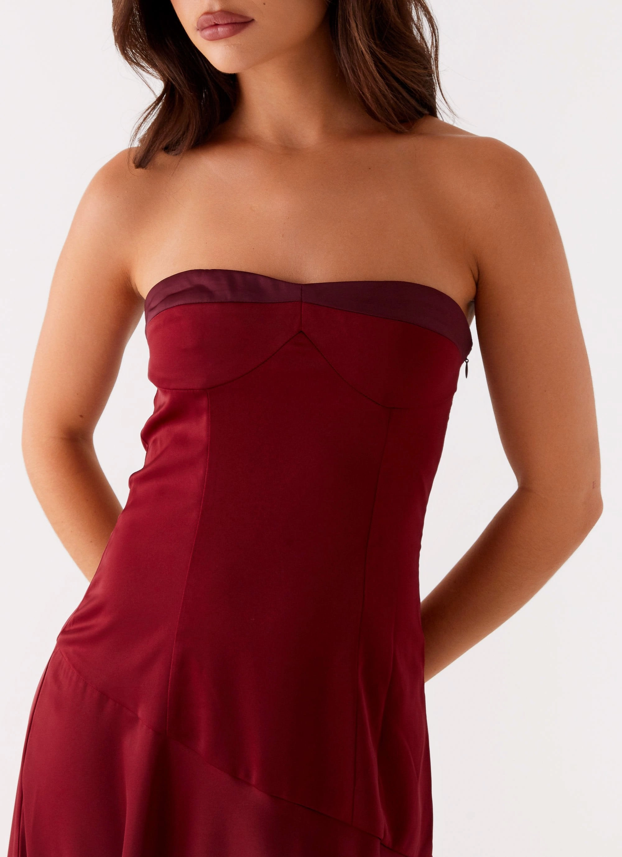 Matisse Midi Dress - Red Gentle Drape