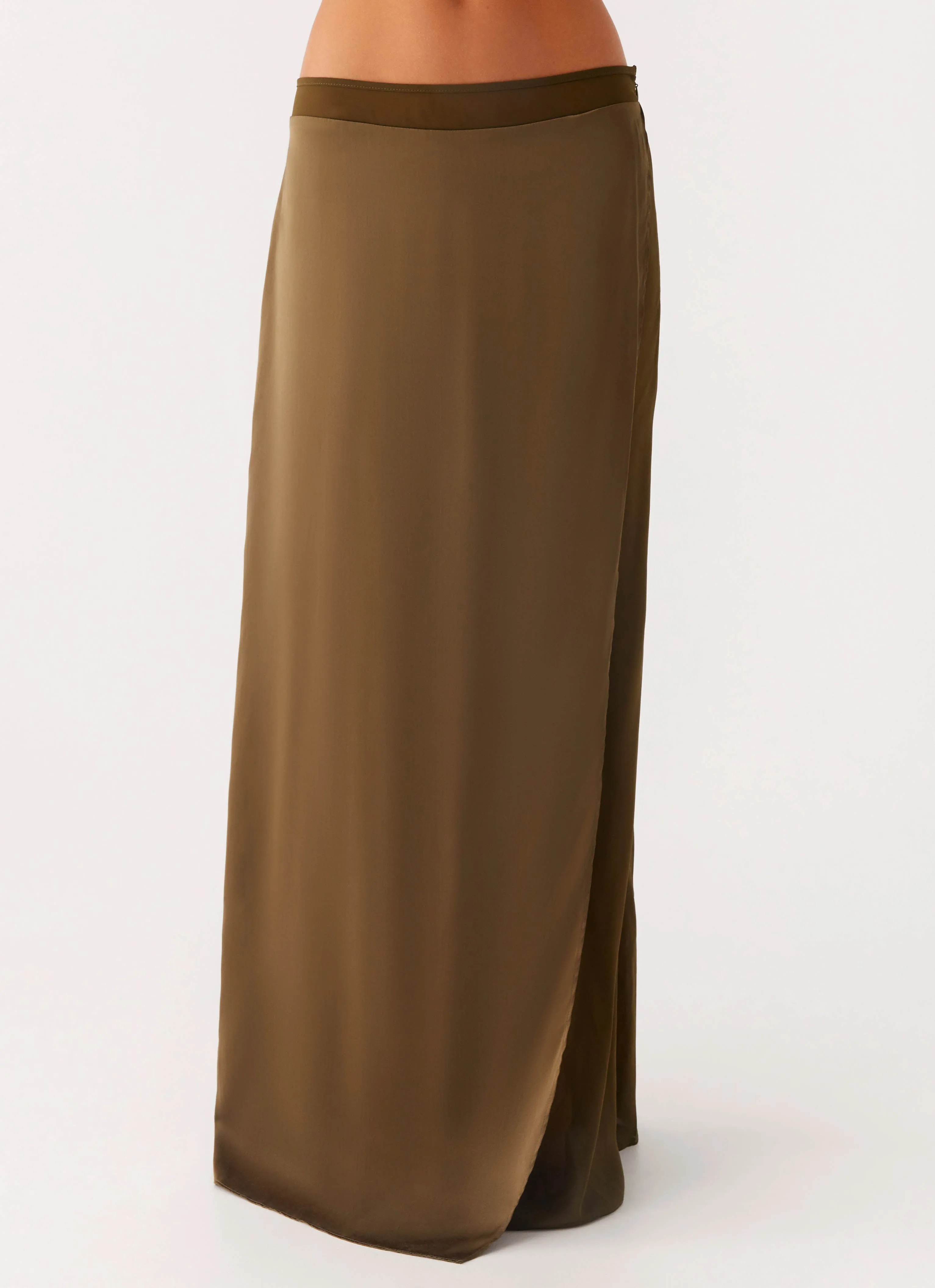 Mavie Maxi Skirt - Khaki Boutique Exclusive