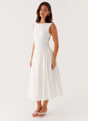 Soft Colorway Maylah Midi Dress - White