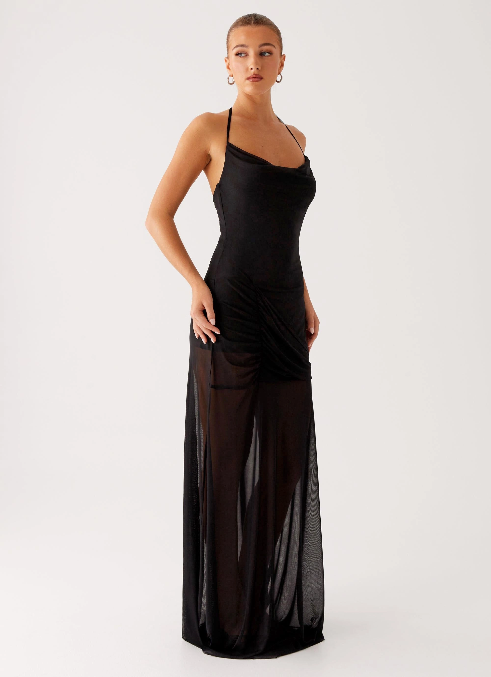 Night Vibes Chill Detail Mckinley Maxi Dress - Black