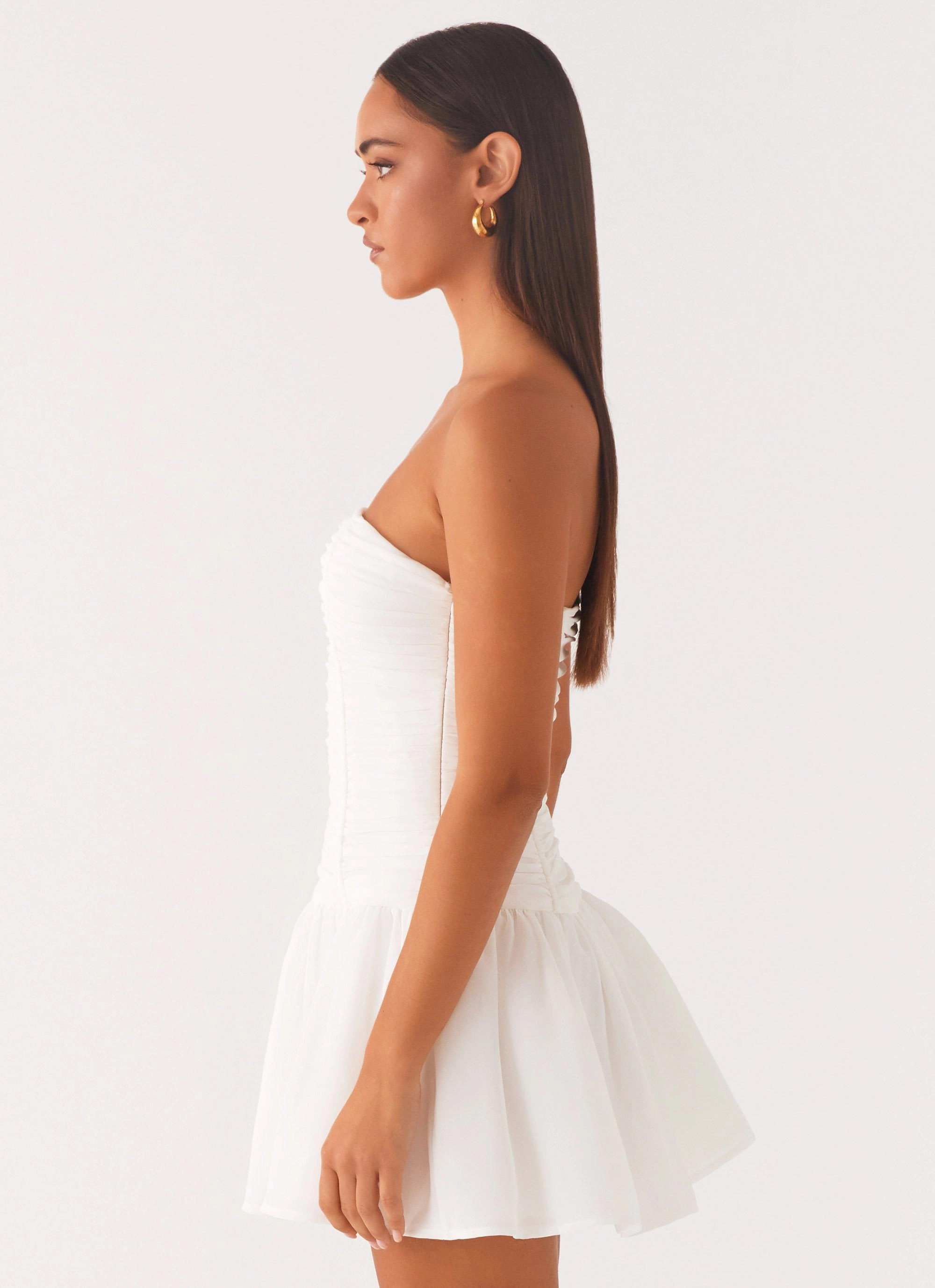 Meadow Dreams Mini Dress - White Relaxed Movement