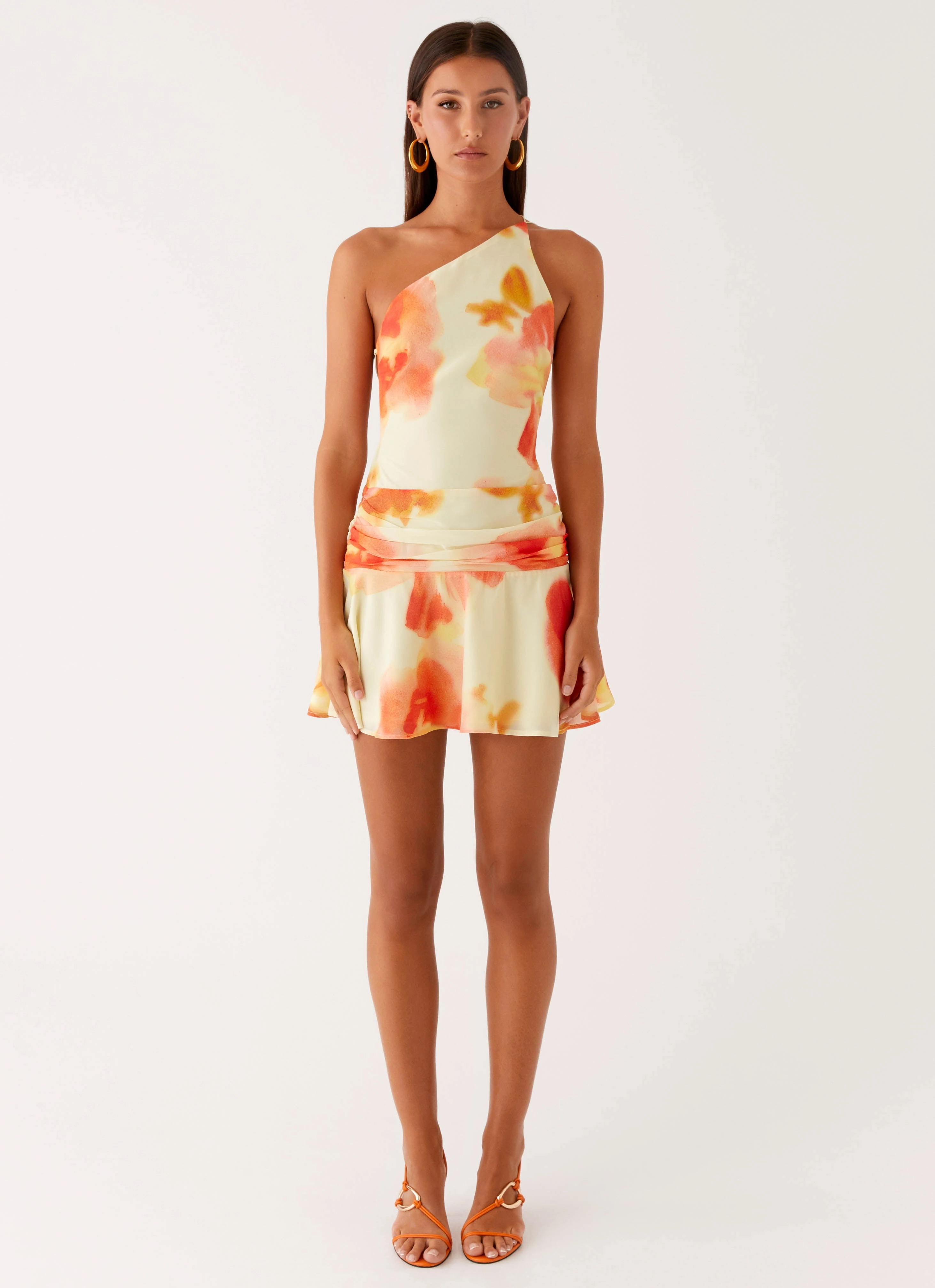 Understated Glam Soft and Smooth Meah Backless Mini Dress - Mimosa Blossom