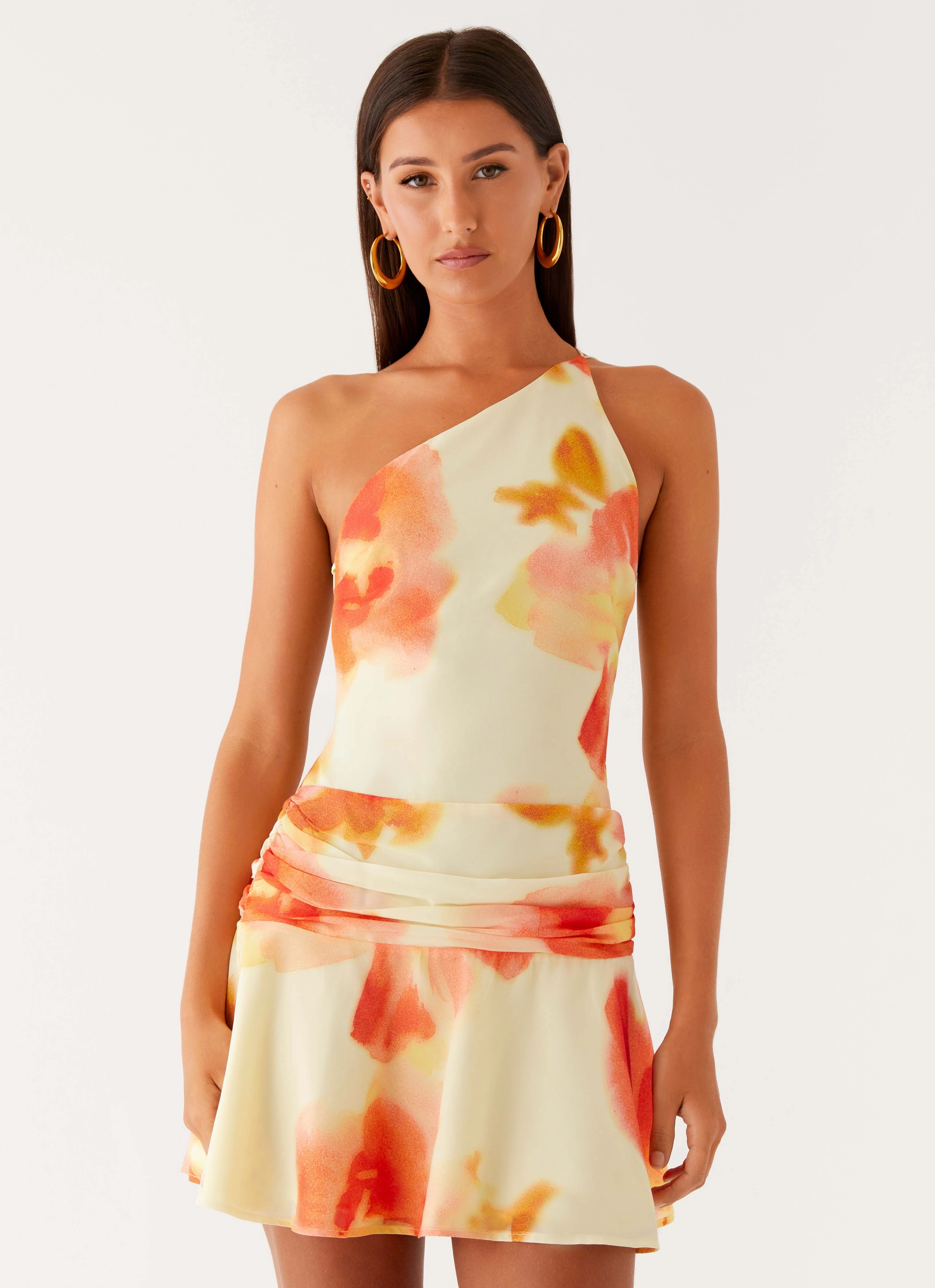 Elegant Flow Meah Backless Mini Dress - Mimosa Blossom