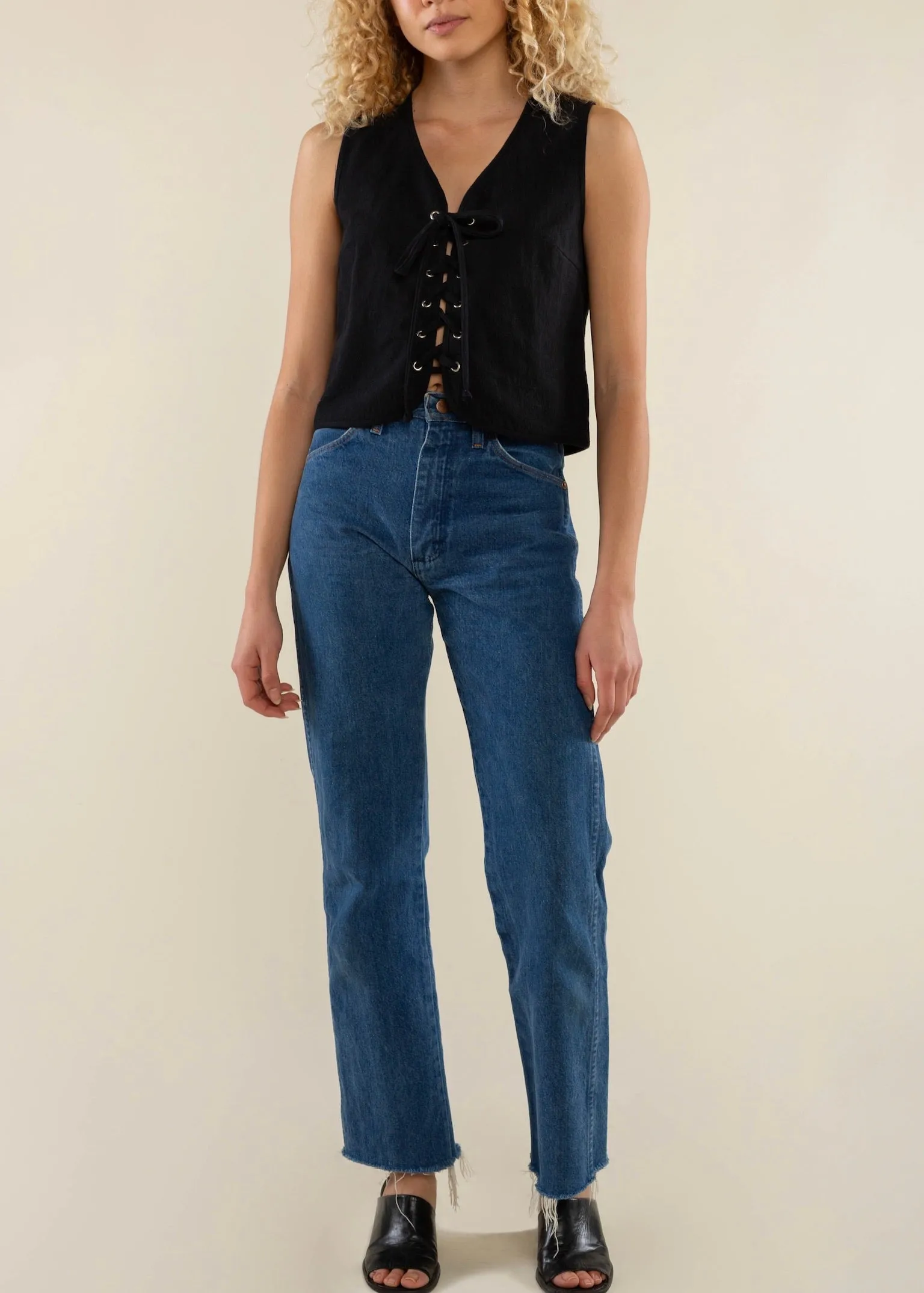 Mel Eyelet Lace Up Tank
