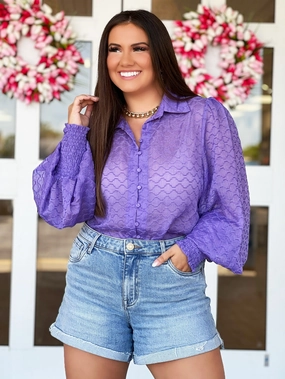 Melina Shirt- Purple- FINAL SALE FrictionResistantEdges