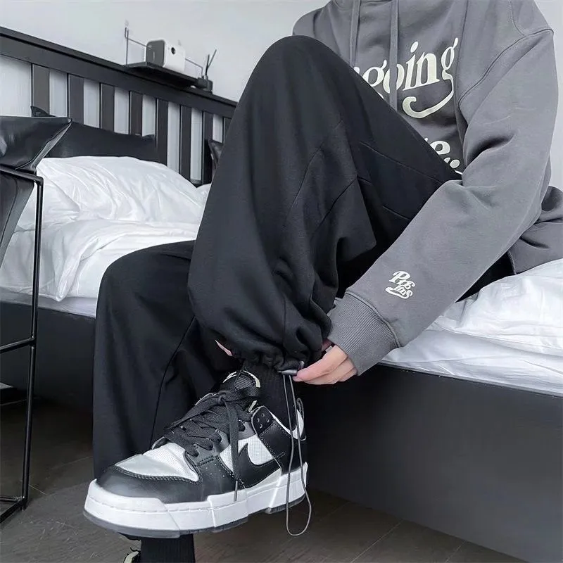 Men Pants Winter Men's Casual Pants Drawstring plus Size Men's Pants Sports Pants