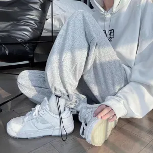 Men Pants Winter Men's Casual Pants Drawstring plus Size Men's Pants Sports Pants