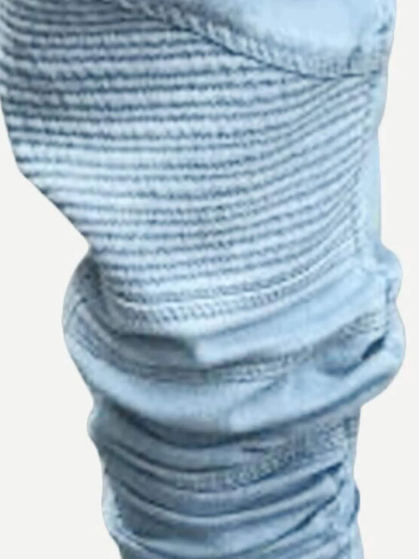 Men Ruched Detail Solid Jeans