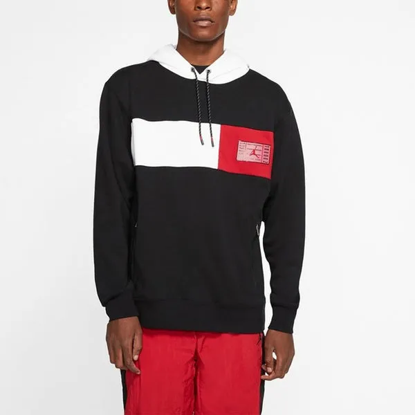 Men's Air Jordan 11 Legacy Splicing Pullover Asia Edition Sweatshirt, black