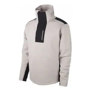 Men's Air Jordan 23 Engineered Stand Collar Knit Contrasting Colors Half Zipper Gray Multicolor Sweatshirt