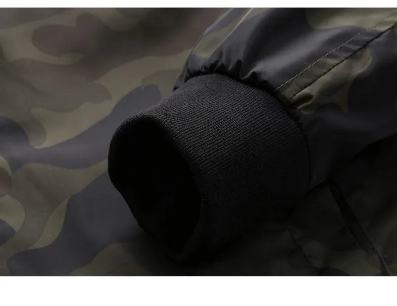 Men's Autumn Camouflage Bomber | Plus Size