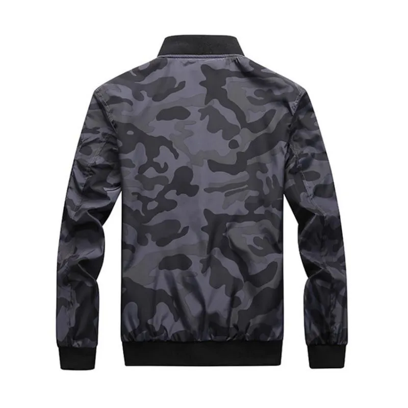 Men's Autumn Camouflage Bomber | Plus Size