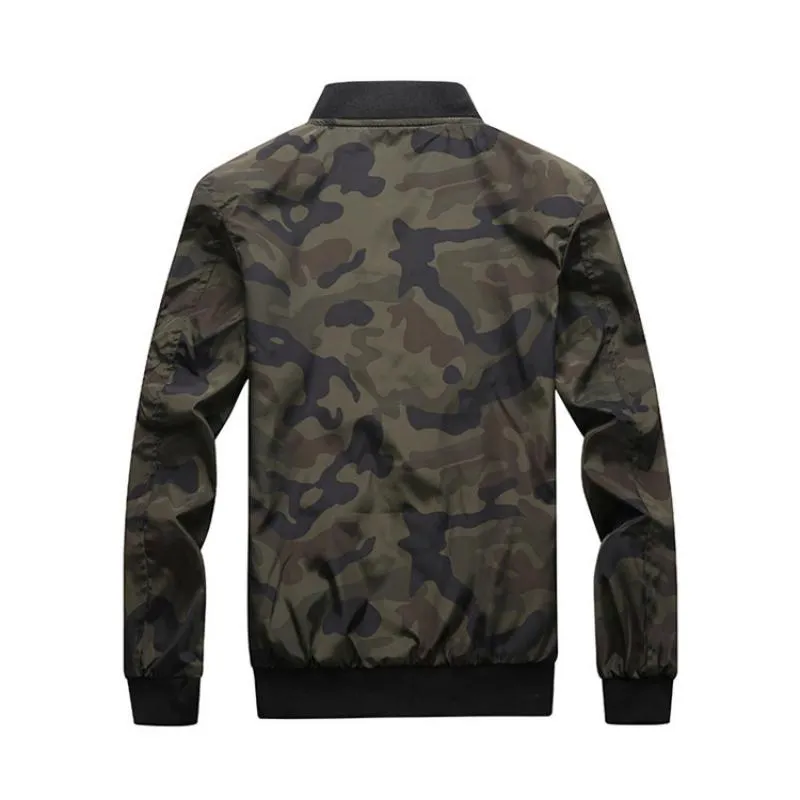 Men's Autumn Camouflage Bomber | Plus Size