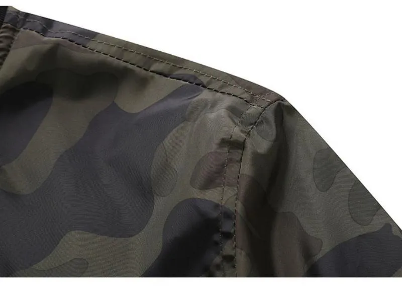 Men's Autumn Camouflage Bomber | Plus Size
