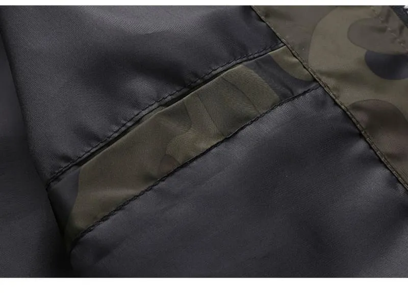 Men's Autumn Camouflage Bomber | Plus Size