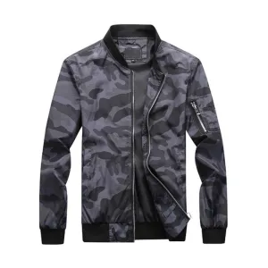 Men's Autumn Camouflage Bomber | Plus Size