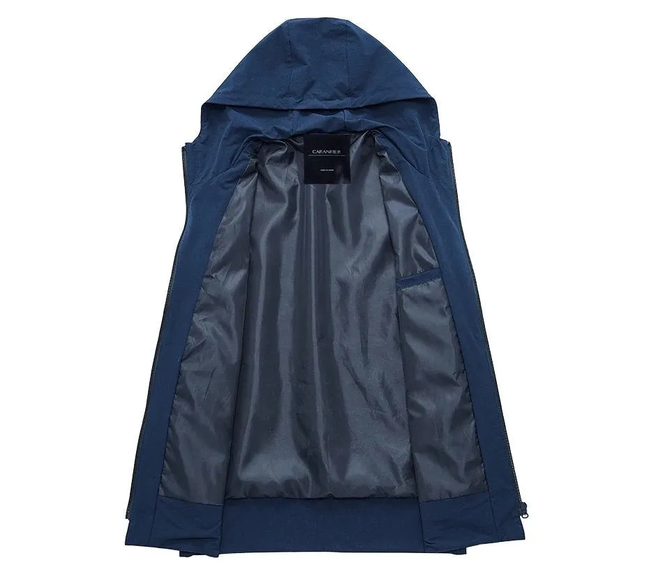 Men's Autumn Casual Hooded Long Coat | Men's Windbreaker