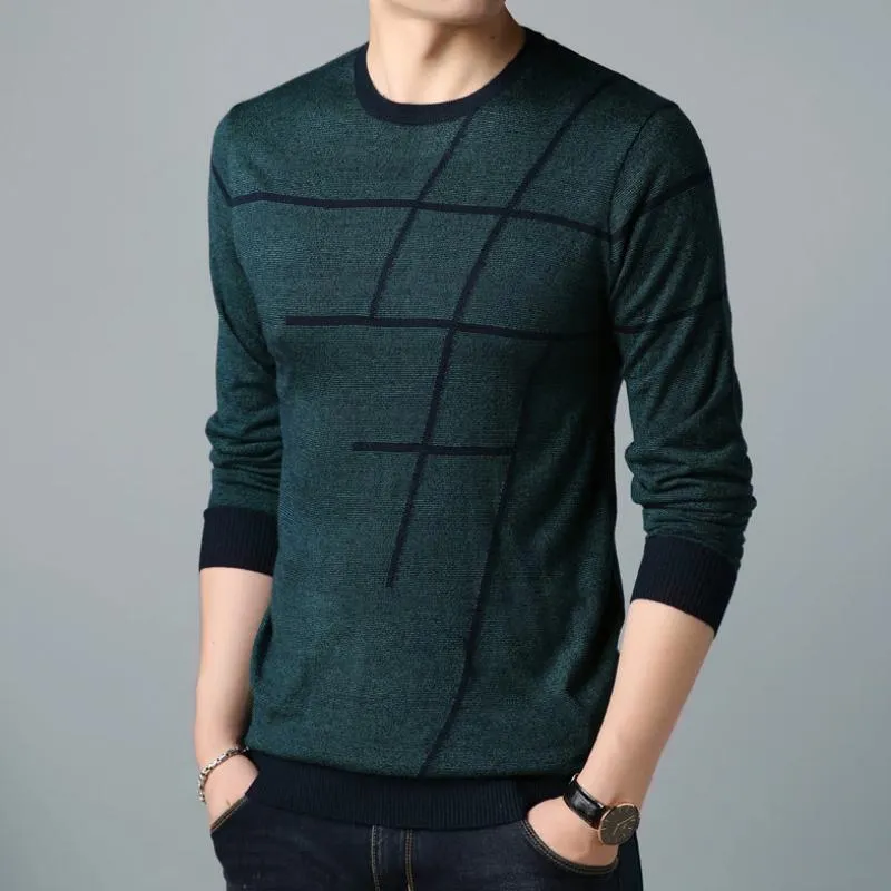 Men's Autumn Casual O-Neck Sweater | Plus Size