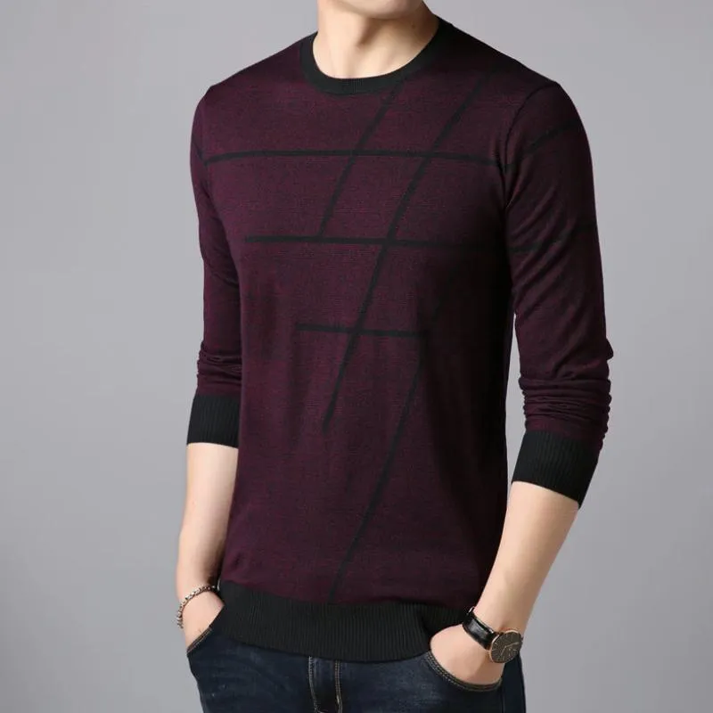 Men's Autumn Casual O-Neck Sweater | Plus Size